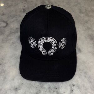 Chrome Hearts denim Horseshoe Logo Hat